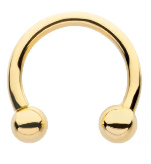 14kt Gold Circular Barbell