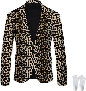 2023 Men's Black and White Striped Blazer, Casual British Slim Fit Suit Pinstripe Suits Jacket