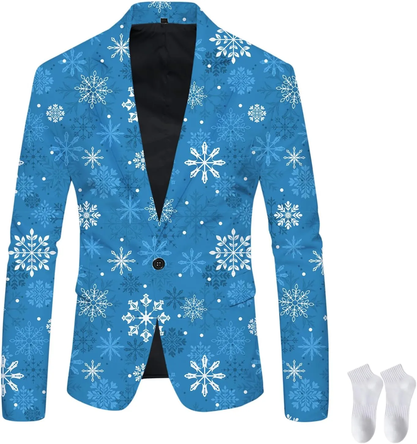 2023 Men's Black and White Striped Blazer, Casual British Slim Fit Suit Pinstripe Suits Jacket