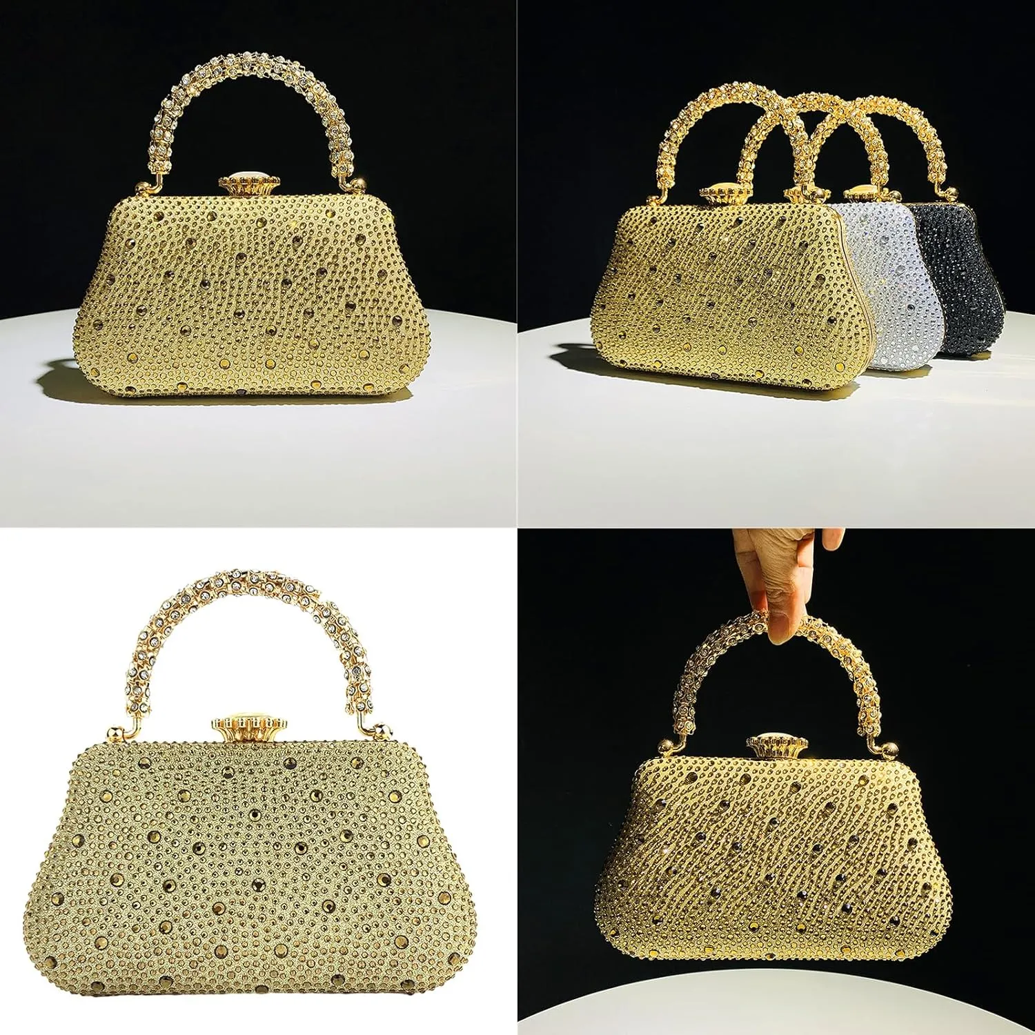 2024 Evening Bag Sparkling Bag Elegant Party Banquets Wedding Clutch Lady Purse Handbag