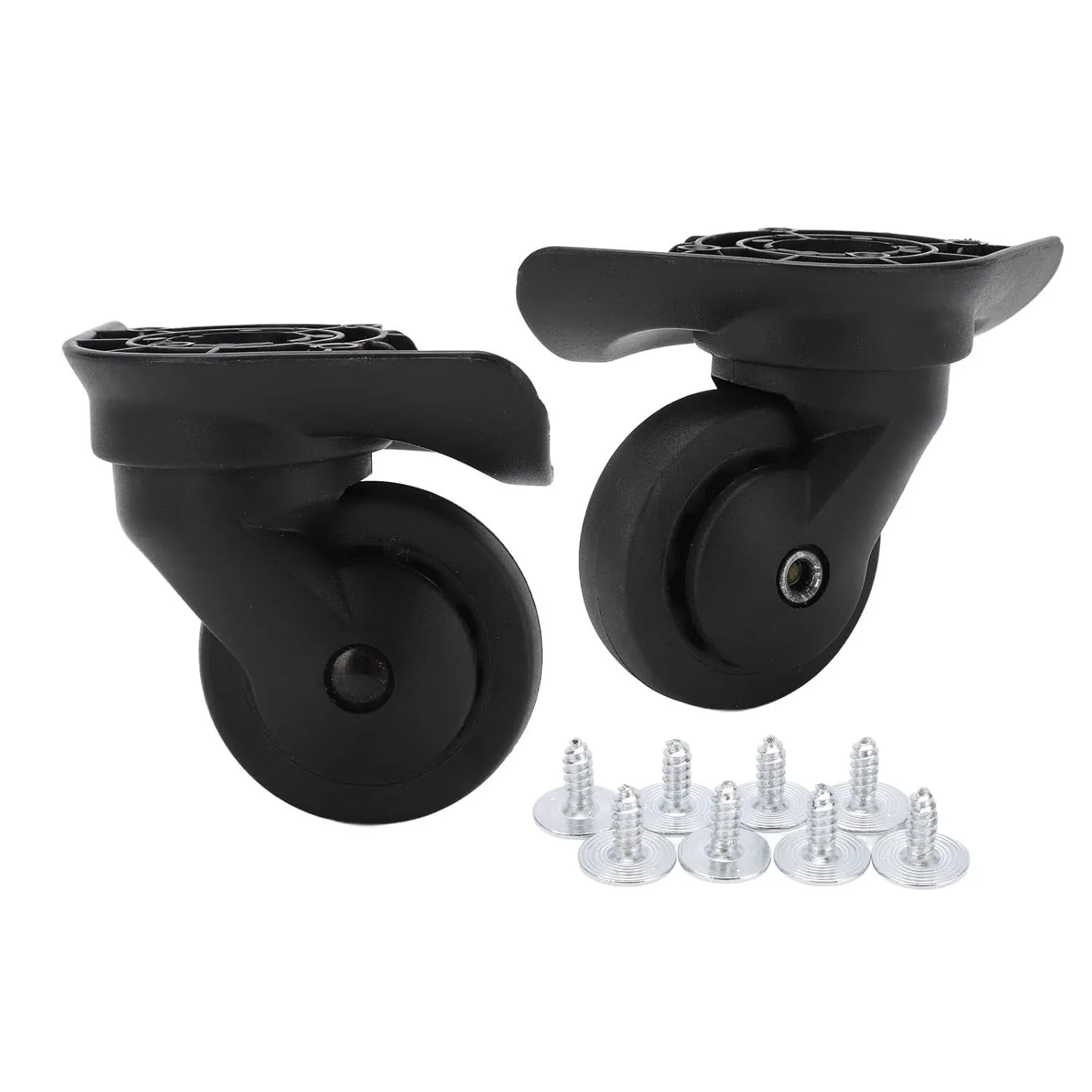 2Pcs A52 Black Porous Wheels, High Load-Carrying Capacity, Easy Installation, Eco-Friendly Materials, Suitcase Caster Replacement