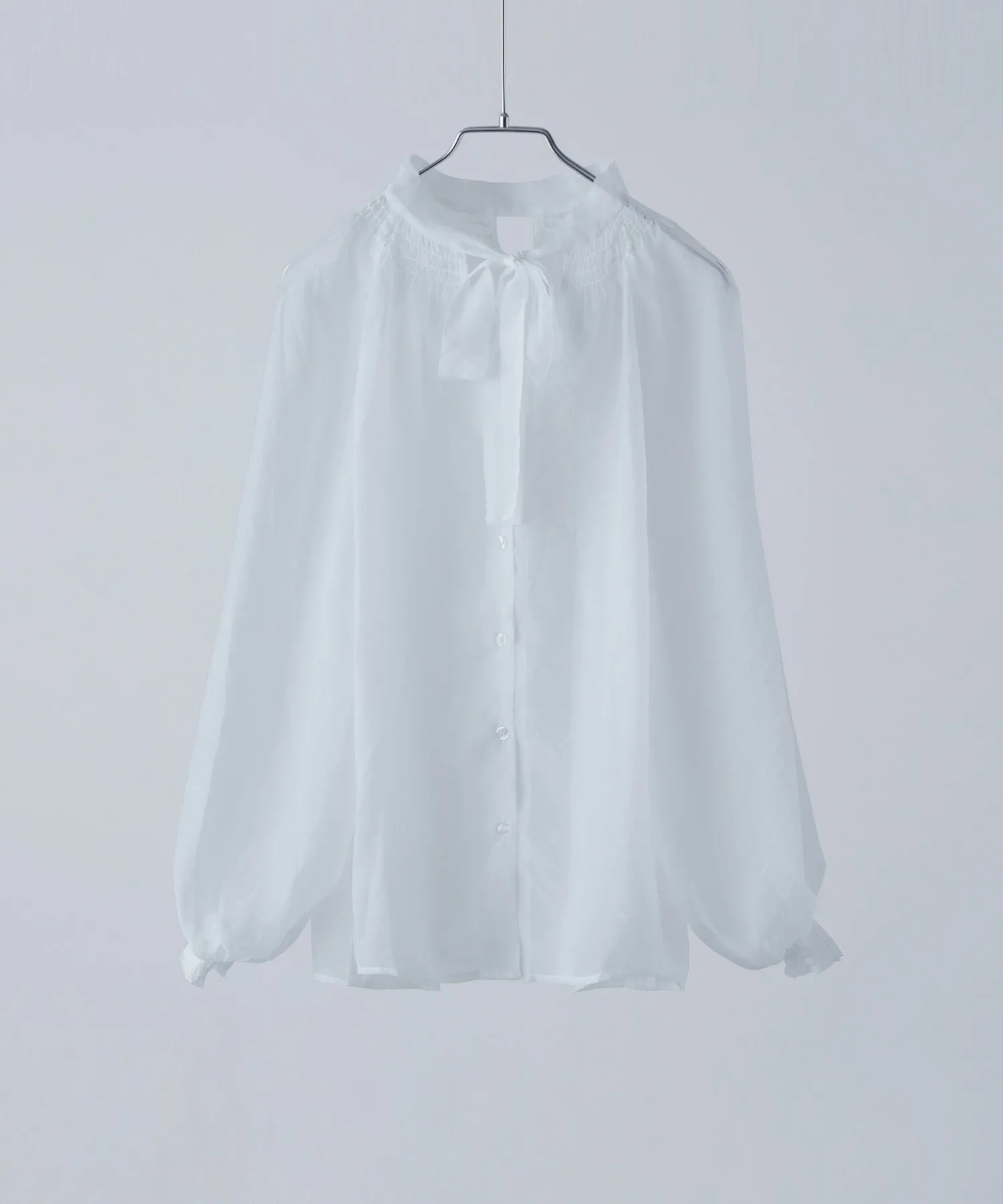 2way bowtie sheer blouse