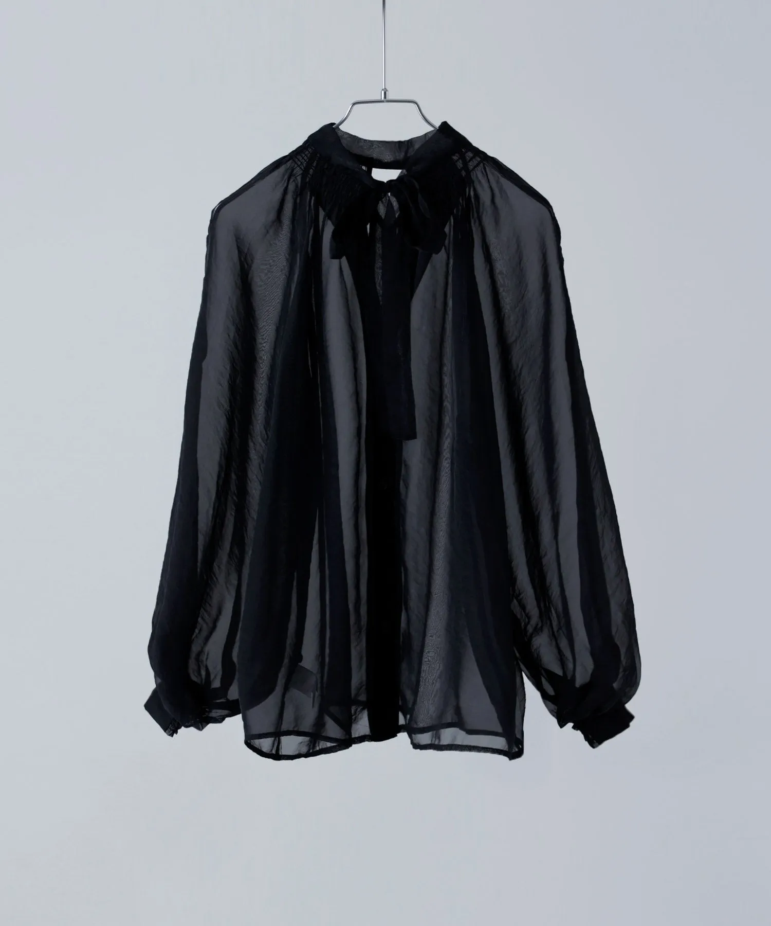 2way bowtie sheer blouse