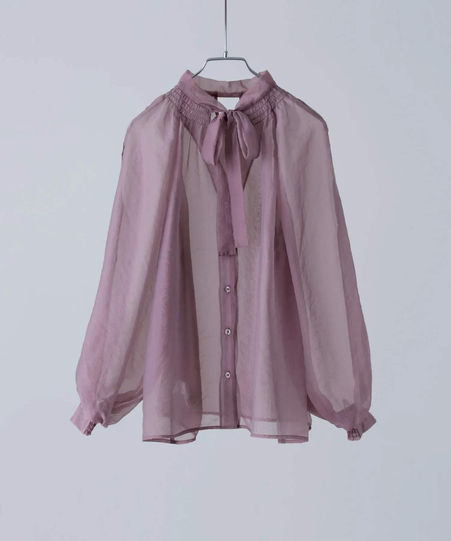 2way bowtie sheer blouse