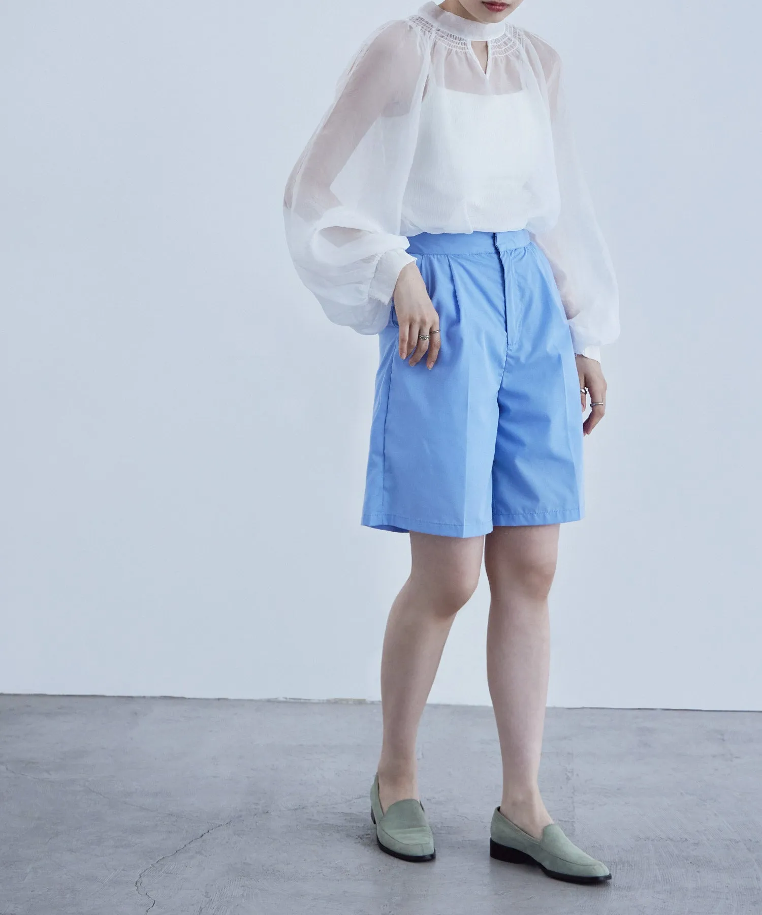 2way bowtie sheer blouse