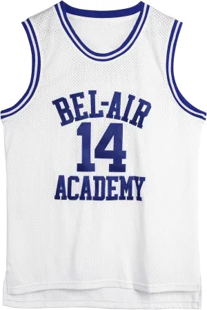 90s The Fresh Prince of Bel Air Academy #14 Jersey Shirt for Men and Women, Unisex Basketball Jersey for Theme Party