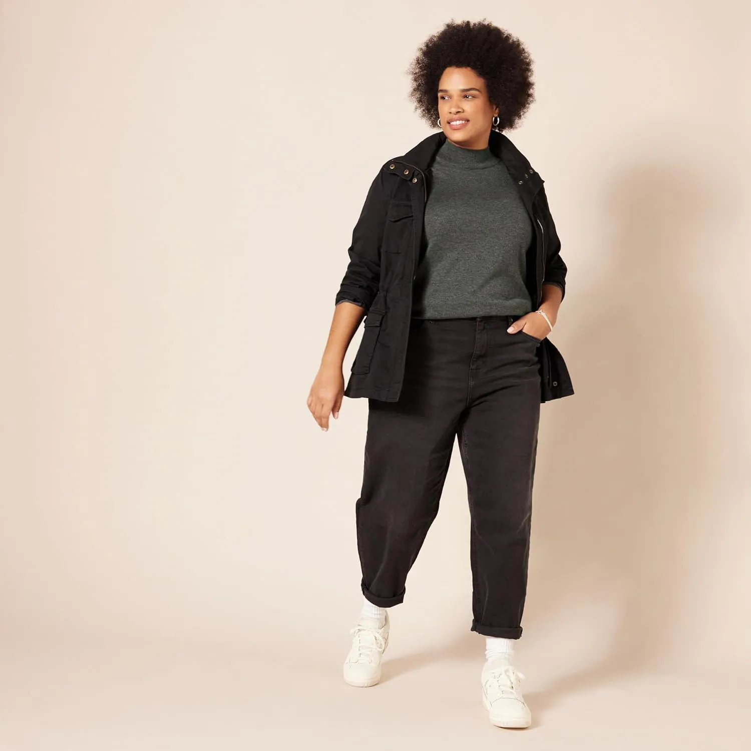 Amazon Essentials Women's Lightweight Mockneck Sweater (Available in Plus Size)