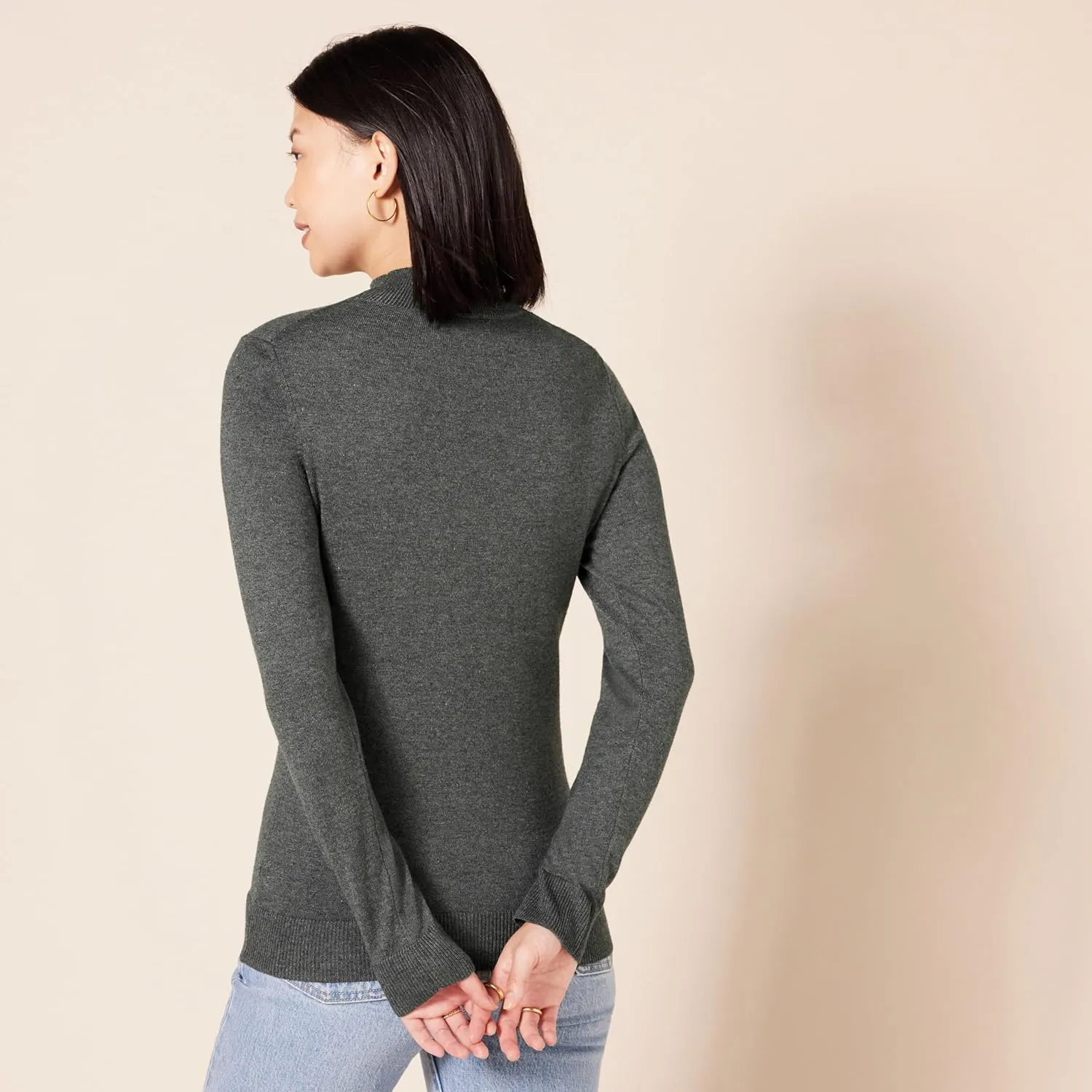 Amazon Essentials Women's Lightweight Mockneck Sweater (Available in Plus Size)