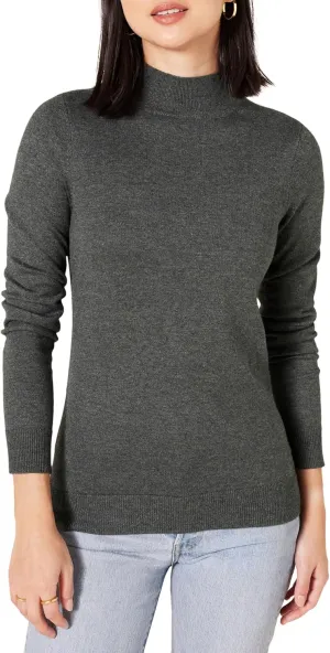 Amazon Essentials Women's Lightweight Mockneck Sweater (Available in Plus Size)