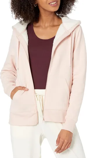 Amazon Essentials Women's Sherpa-Lined Fleece Full-Zip Hooded Jacket (Available in Plus Size)