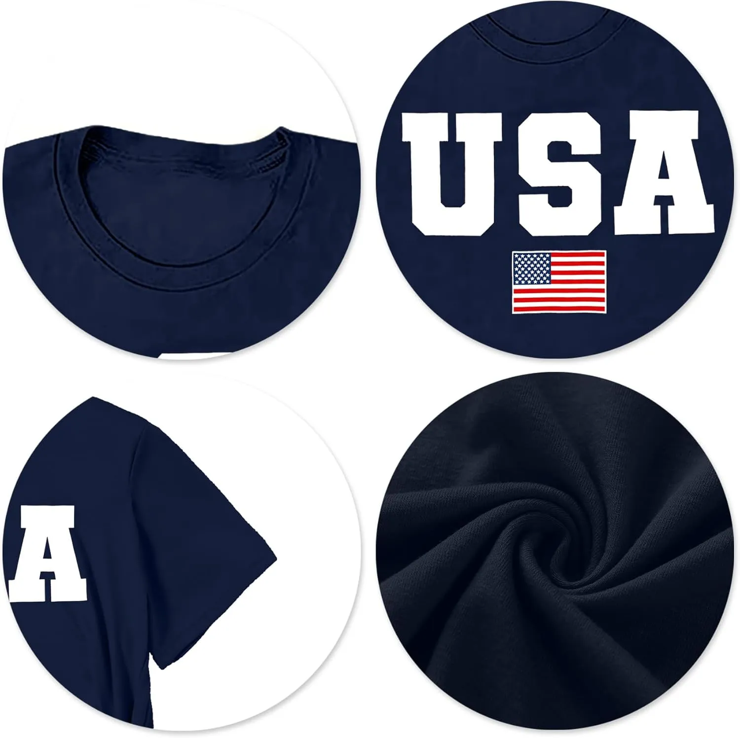 American Flag Shirts for Women: 4th of July T Shirt Funny USA Print Tees Patriotic Casual Short Sleeve Tops
