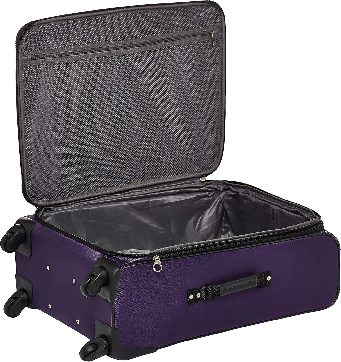 American Tourister Pop Max Softside Luggage with Spinner Wheels, Purple, 3-Piece Set (21/25/29)