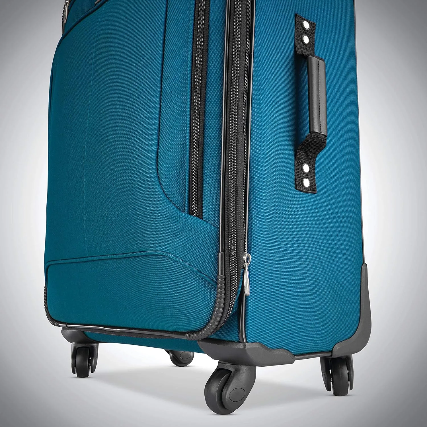 American Tourister Pop Max Softside Luggage with Spinner Wheels, Teal, 3-Piece Set (21/25/29)
