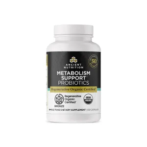 Ancient Nutrition Organic Probiotics Metabolism Support 60 Ct 50B CFU