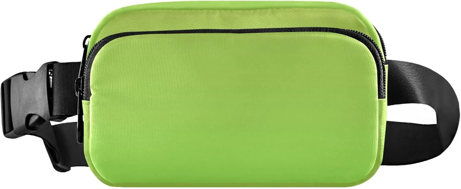 Avocado Green Fresh Leaves Gradient Womens Fanny Pack Waterproof Belt Bags Hip Pack Bright Colored Travel Waist Pack for Men