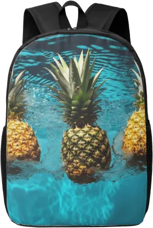 Backpack Fresh Ripe Pineapples Travel Casual Laptop Backpack 17 inch Waterproof Hiking Daypack for Men Women