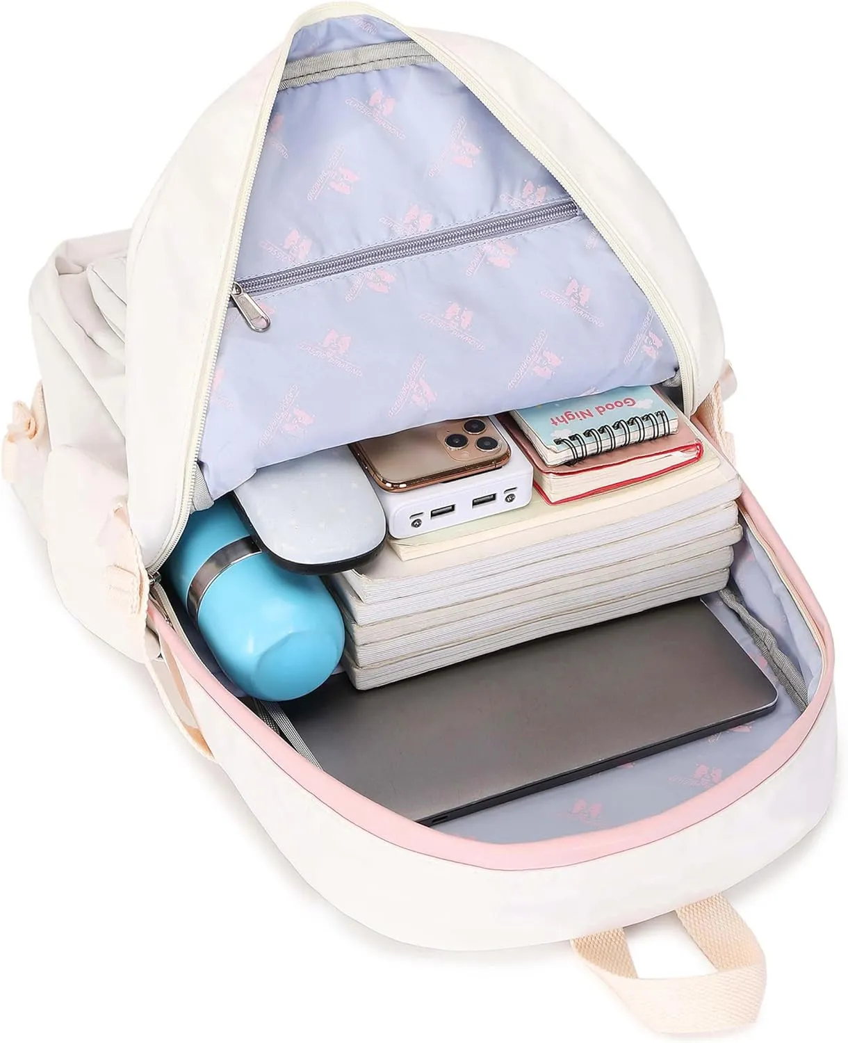 Backpacks for Girls,Laptop Backpack 15.6 Inch School Bag Cute College Large Bookbags Travel for Teens Women Students Anti Theft Daypack(Beige)
