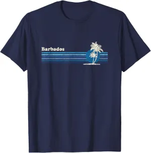 Barbados T-Shirt Vintage 80s Palm Trees Sunset Tee T-Shirt