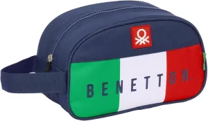 BENETTON FLAG Children's Toiletry Bag, Medium with Handle, Children's Toiletry Bag, Adaptable to Cart, Easy Cleaning, Convenient and Versatile, Quality and Resilience, 26 x 12 x, navy, M, Casual
