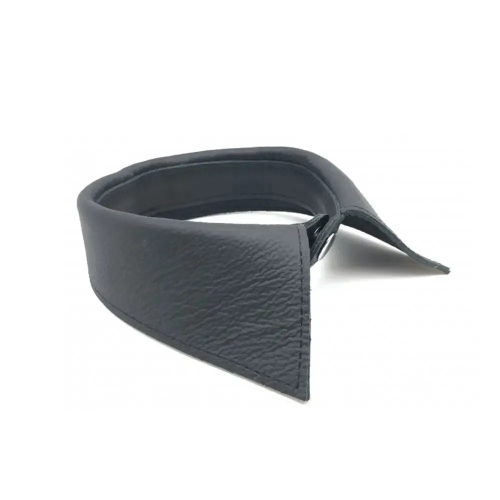Black Bondage Leather Shirt Collar for Bdsm Couples