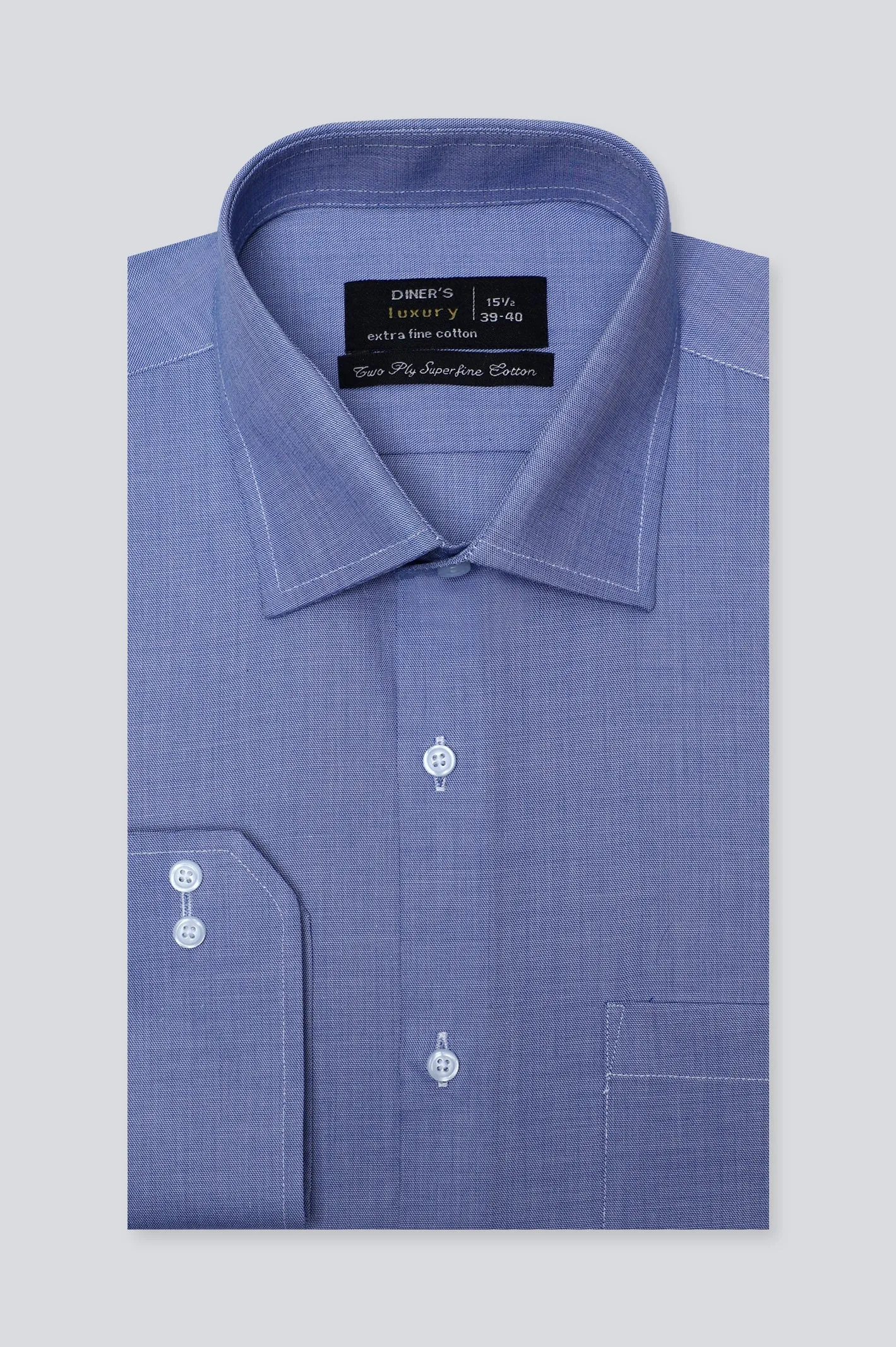 Blue Self Formal Shirt