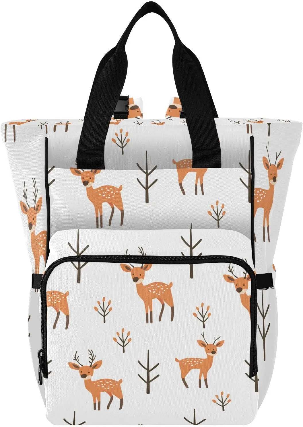 Bolaz Diaper Backpack for Moms,Multifunction Baby Nappy Changing Bags with Insulated Pockets,Fawn Pattern