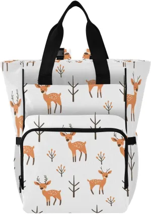 Bolaz Diaper Backpack for Moms,Multifunction Baby Nappy Changing Bags with Insulated Pockets,Fawn Pattern