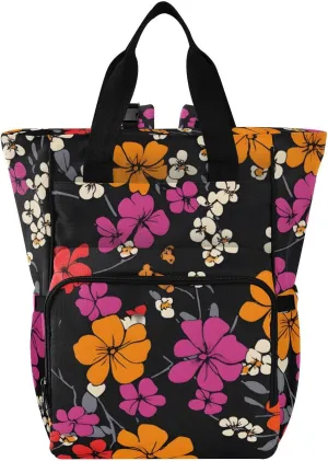 Bolaz Diaper Backpack for Moms,Multifunction Baby Nappy Changing Bags with Insulated Pockets,White Pink Yellow Flowers Pattern