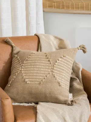 Broken Rib Broken Hexa Cushion Cover Beige
