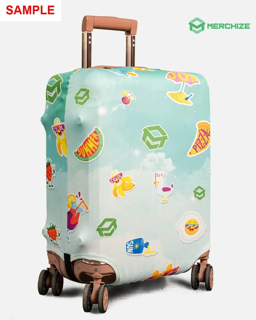 Camelliaa Shop Personalized Skull Halloween Luggage Cover, Skull Luggage, 3 Sizes, Easy On/Off, Black
