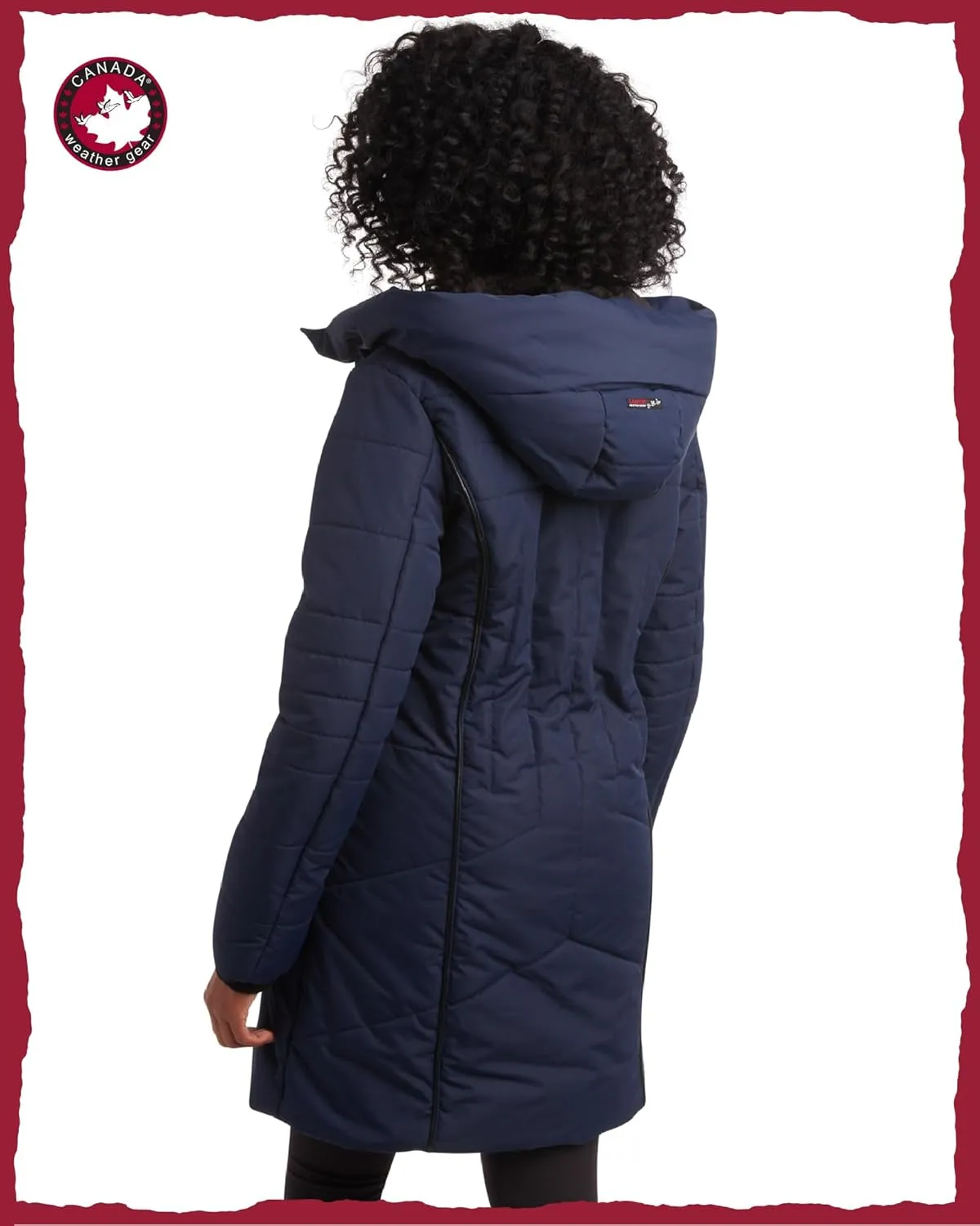 CANADA WEATHER GEAR Women's Puffer Jacket with Hood and Faux Fur Trim - Cozy Long Winter Coats for Women (S-XL)