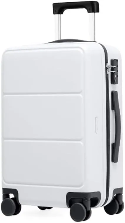 Carry-on Suitcase Luggage 20 in Luggage with Spinner Wheels,Luggage That Can Be Carried On The Plane with Lock Carry-on Suitcases Carry On Luggages,White-20inch