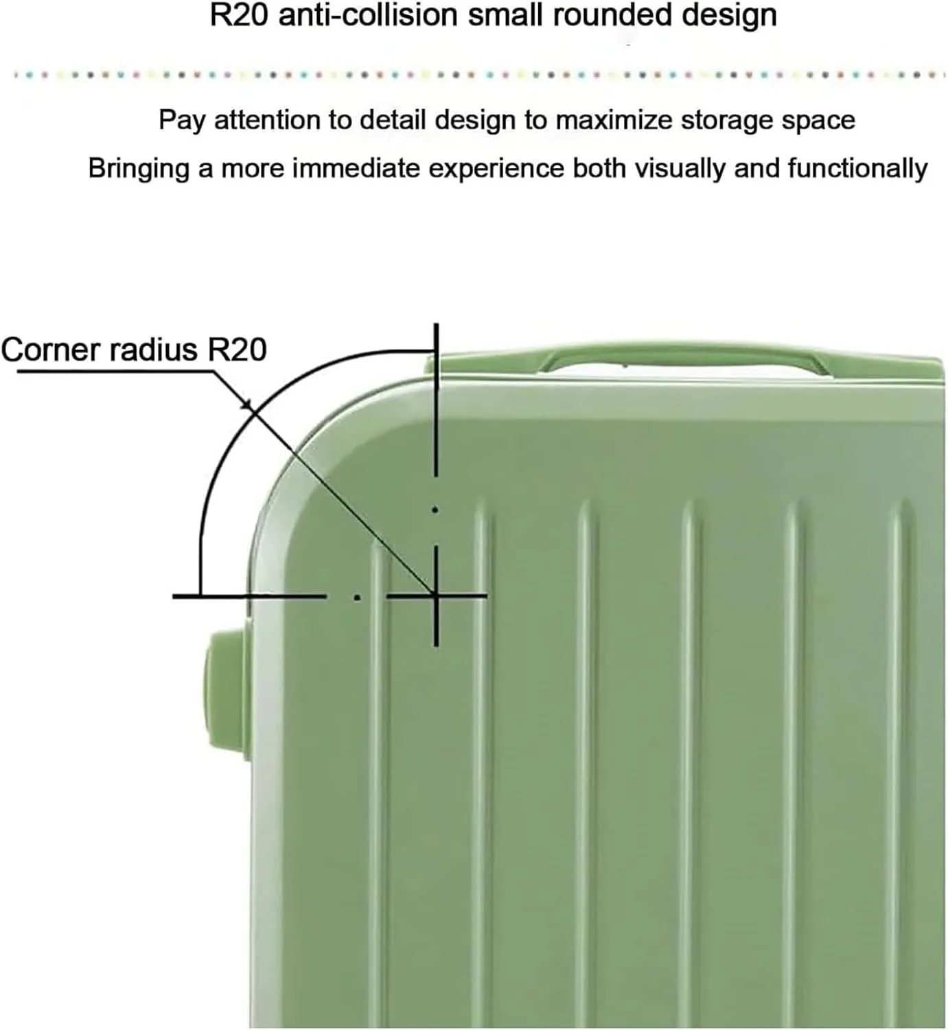 Carry-on Suitcase Luggage 20'' Lightweight Luggage Wide Handle PC Hardshell Suitcases With Spinner Wheels Carry-on Suitcases Carry On Luggages (Color : D, Size : 20 inch)