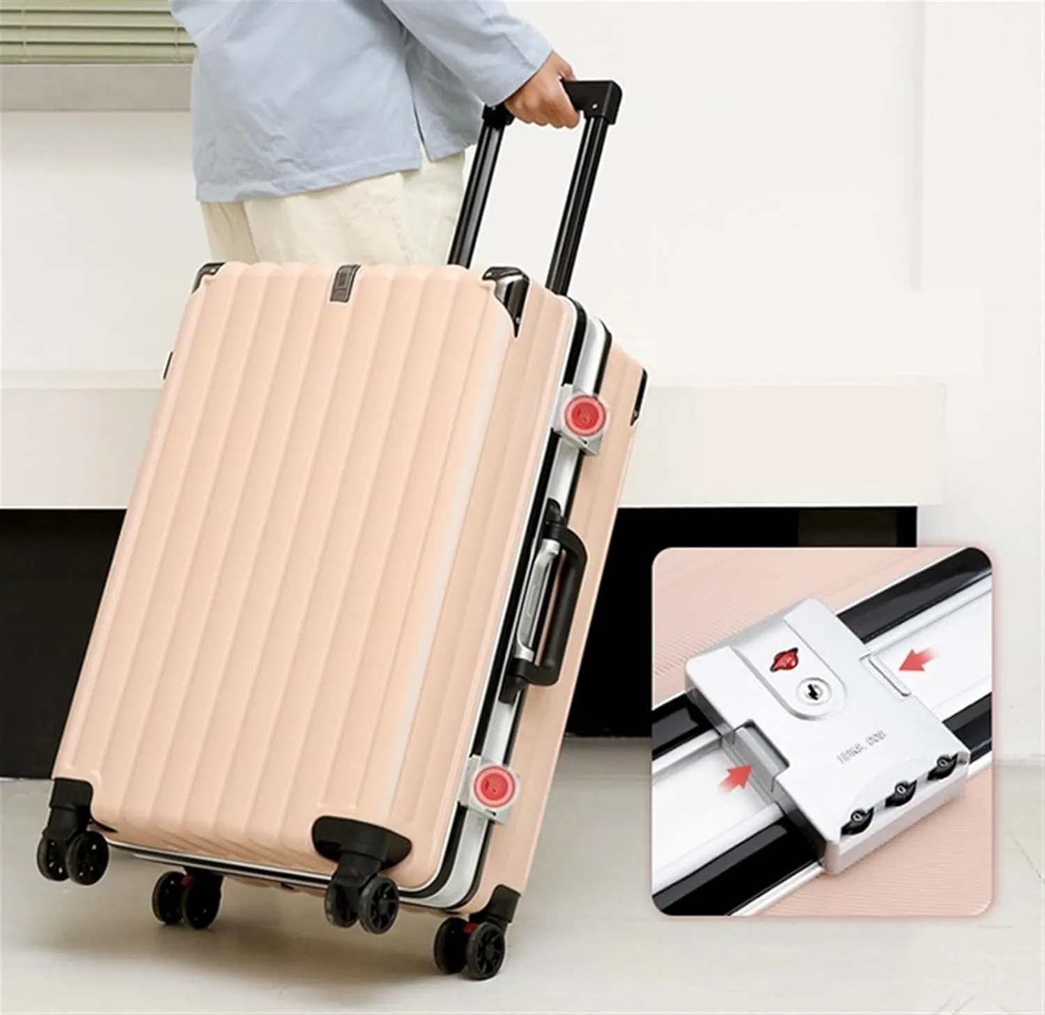 Carry-on Suitcase Luggage 22 Inch Suitcases Large Capacity Hard Shell Luggage Unisex Suitcases With Wheels Carry-on Suitcases Carry On Luggages (Color : C, Size : 22inch)