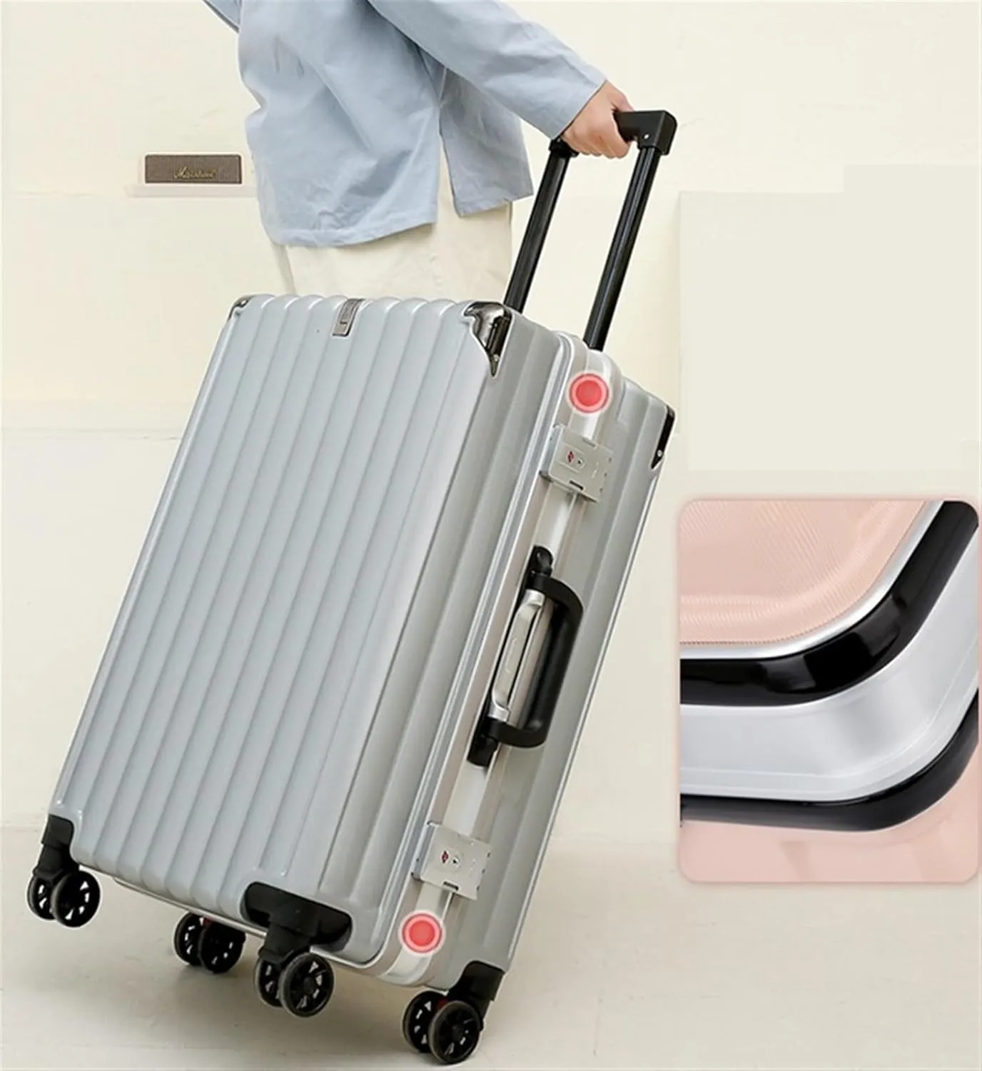 Carry-on Suitcase Luggage 22 Inch Suitcases Large Capacity Hard Shell Luggage Unisex Suitcases With Wheels Carry-on Suitcases Carry On Luggages (Color : C, Size : 22inch)