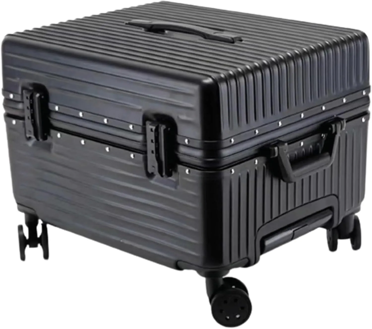 Carry-on Suitcase Luggage Carry On Luggage 20inch Wide Handle Suitcase,Hardshell With Aluminum Frame,Spinner Wheels Carry-on Suitcases Carry On Luggages (Color : Black, Size : 20inch)