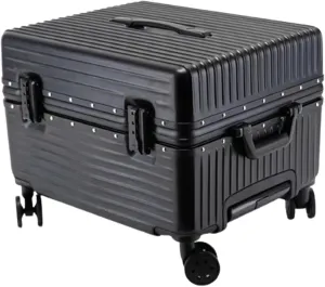 Carry-on Suitcase Luggage Carry On Luggage 20inch Wide Handle Suitcase,Hardshell With Aluminum Frame,Spinner Wheels Carry-on Suitcases Carry On Luggages (Color : Black, Size : 20inch)