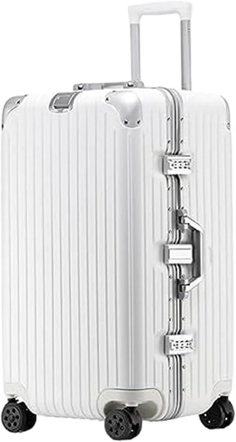 Carry-on Suitcase Luggage Carry On Luggage Hardshell With Aluminum Frame,Spinner Wheels Lock Suitcase Checked Luggage Carry-on Suitcases Carry On Luggages (Color : E, Size : 24in)