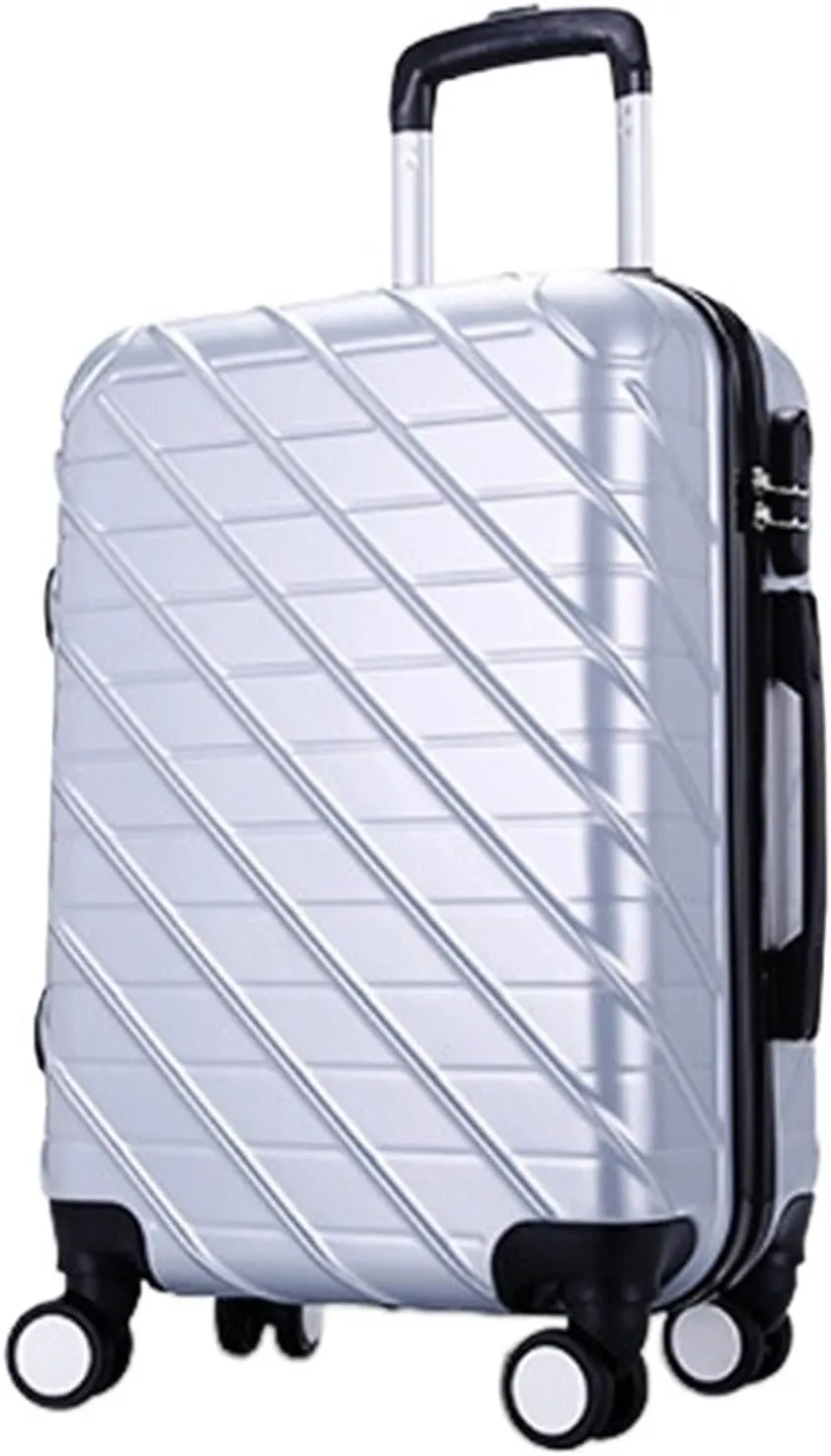 Carry-on Suitcase Luggage Carry On Luggage With Spinner Wheels Luggage Travel Suitcase Hardshell Lightweight Carry-on Suitcases Carry On Luggages (Color : Sliver, Size : 20inch)