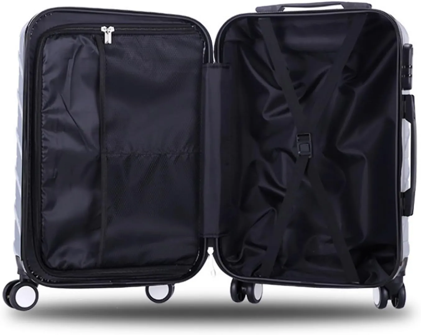 Carry-on Suitcase Luggage Carry On Luggage With Spinner Wheels Luggage Travel Suitcase Hardshell Lightweight Carry-on Suitcases Carry On Luggages (Color : Sliver, Size : 20inch)