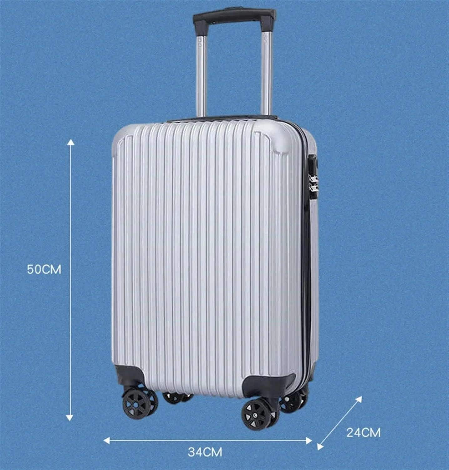 Carry-on Suitcase Luggage Checked In Luggage Suitcase With Wheels Hard Case Luggage With Spinner Wheels Carry-on Suitcases Carry On Luggages (Color : C, Size : 20inch)