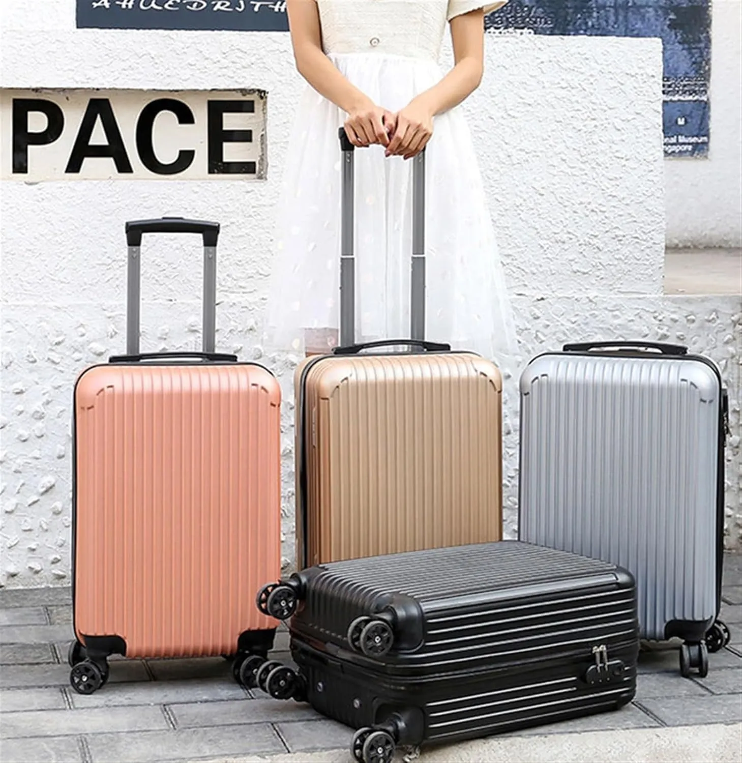 Carry-on Suitcase Luggage Checked In Luggage Suitcase With Wheels Hard Case Luggage With Spinner Wheels Carry-on Suitcases Carry On Luggages (Color : C, Size : 20inch)