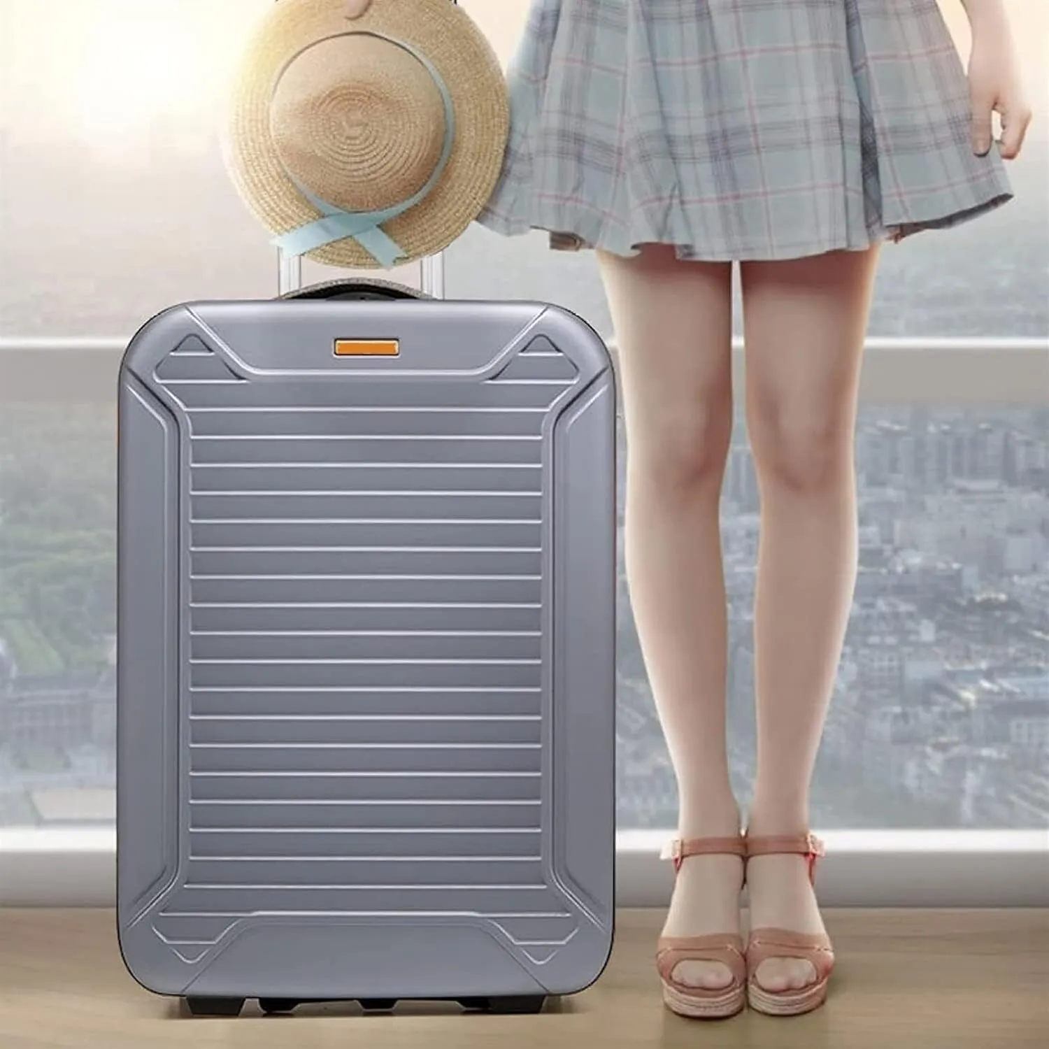 Carry-on Suitcase Luggage Foldable Carry On Luggage Hard Case Luggage Portable Combination Lock Suitcases Carry-on Suitcases Carry On Luggages,-20in (Yellow 20in)