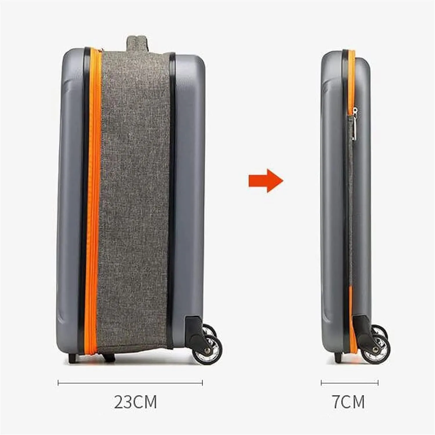 Carry-on Suitcase Luggage Foldable Carry On Luggage Hard Case Luggage Portable Combination Lock Suitcases Carry-on Suitcases Carry On Luggages,-20in (Yellow 20in)