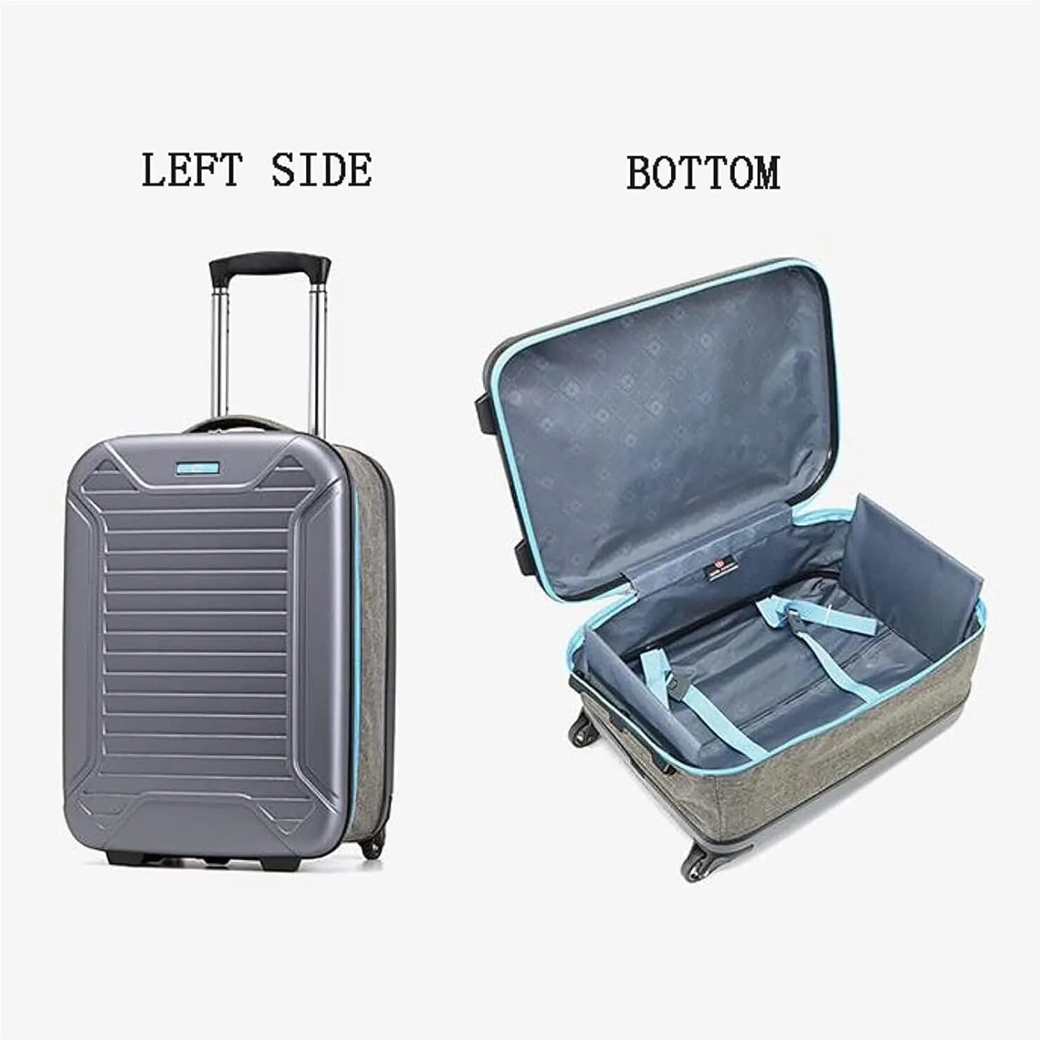 Carry-on Suitcase Luggage Foldable Carry On Luggage Hard Case Luggage Portable Combination Lock Suitcases Carry-on Suitcases Carry On Luggages,-20in (Yellow 20in)
