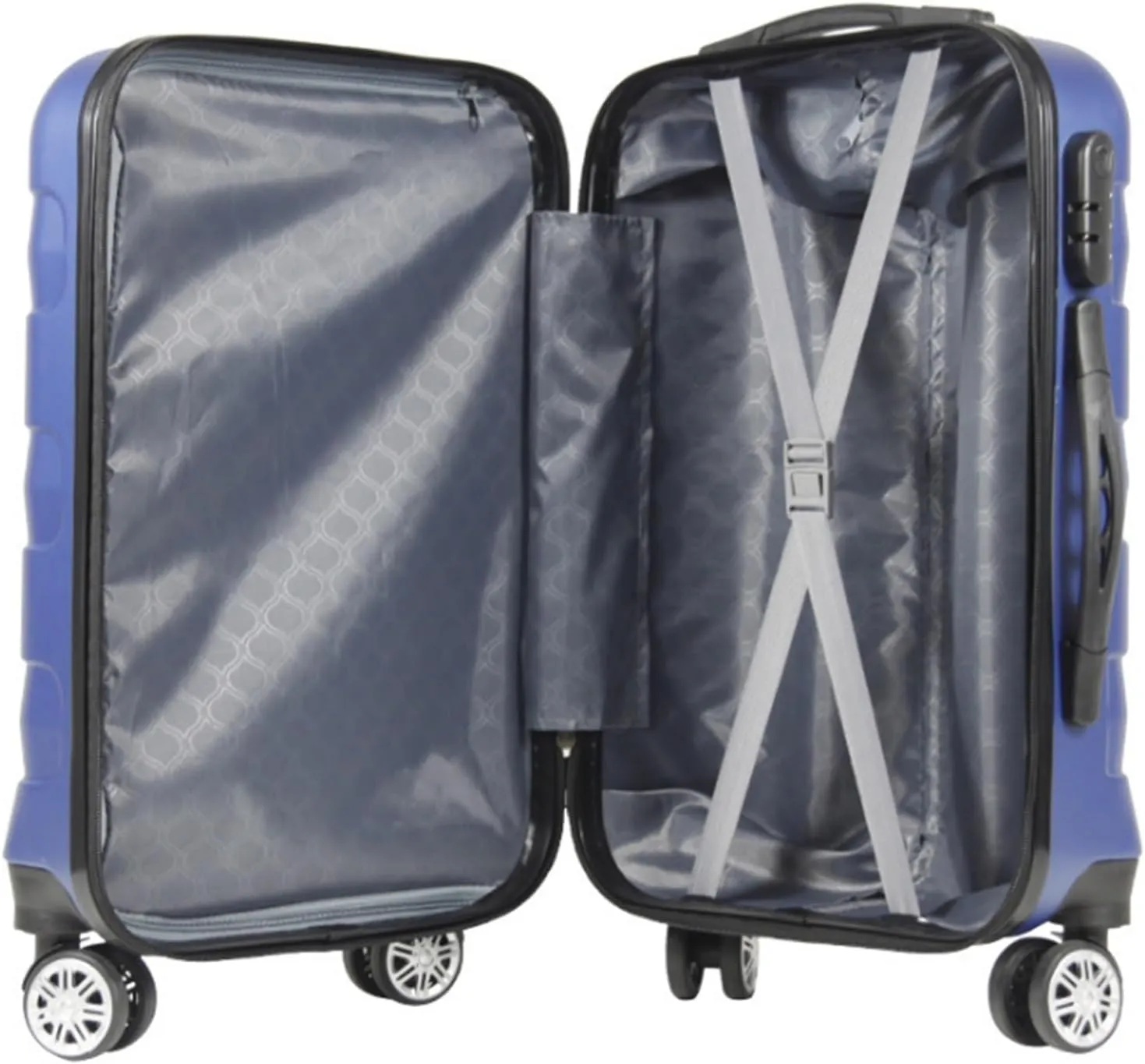 Carry-on Suitcase Luggage Hardside Checked Luggage With 4 Spinner Wheels, Lightweight Suitcase For Men And Women Carry-on Suitcases Carry On Luggages (Color : Blue, Size : 24inch)