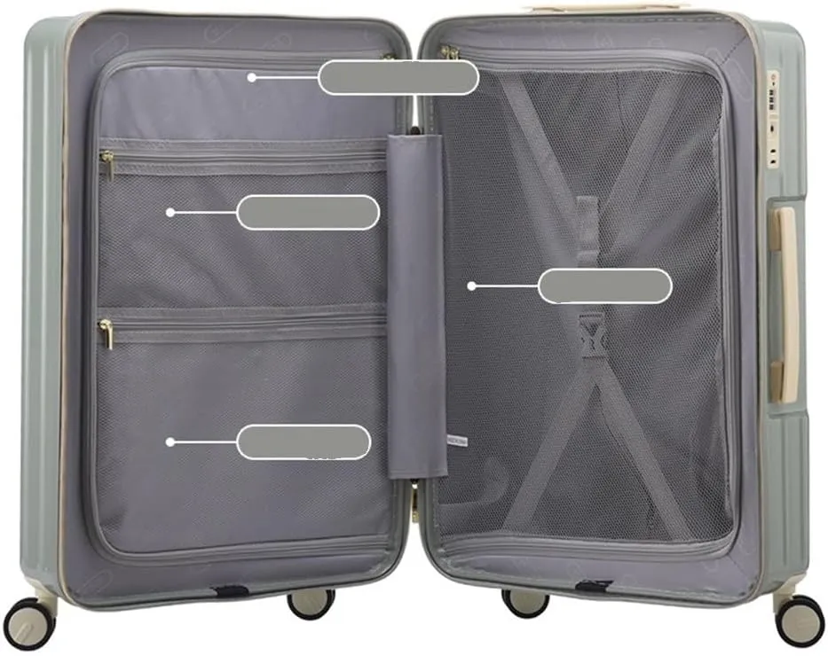 Carry-on Suitcase Luggage Hardside Luggage With Spinner Wheels,Lightweight Rolling Cabin Suitcase For Airplanes Carry-on Suitcases Carry On Luggages (Color : C, Size : 24in)