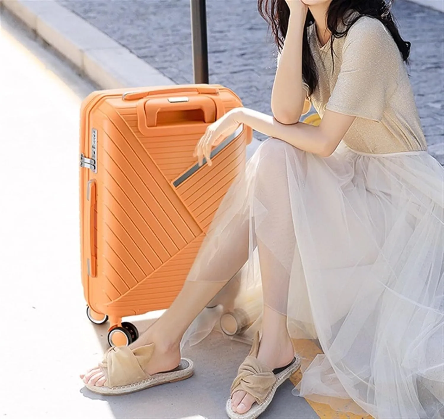 Carry-on Suitcase Luggage Hardside Rugged Travel Suitcase Luggage With Spinner Wheels,Luggage Suitcase Lightweight Carry-on Suitcases Carry On Luggages (Color : D, Size : 20inch)