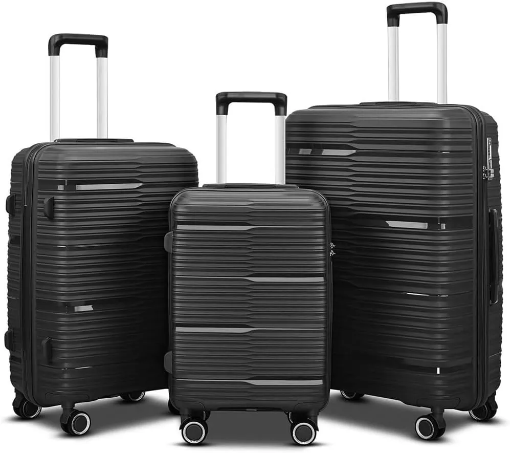 Carry-on Suitcase Luggage Indestructible Hardshell Expandable Spinner Luggage With TSA Lock 20/24/28in Carry-on Suitcases Carry On Luggages (Color : Black, Size : 28in)