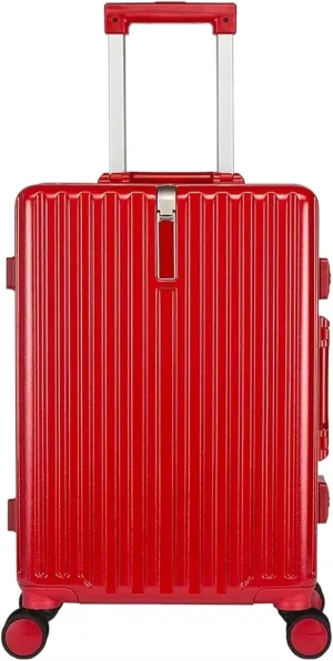 Carry-on Suitcase Luggage Lightweight And Tough Cabin Suitcase Lightweight ABS Carry-on Hand Luggage 4 Spinner Carry-on Suitcases Carry On Luggages (Color : Red, Size : 20 inches)